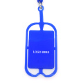 Wholesale Cheap Custom Logo Silicone Lanyard Credit Card Holder for Cell Phone